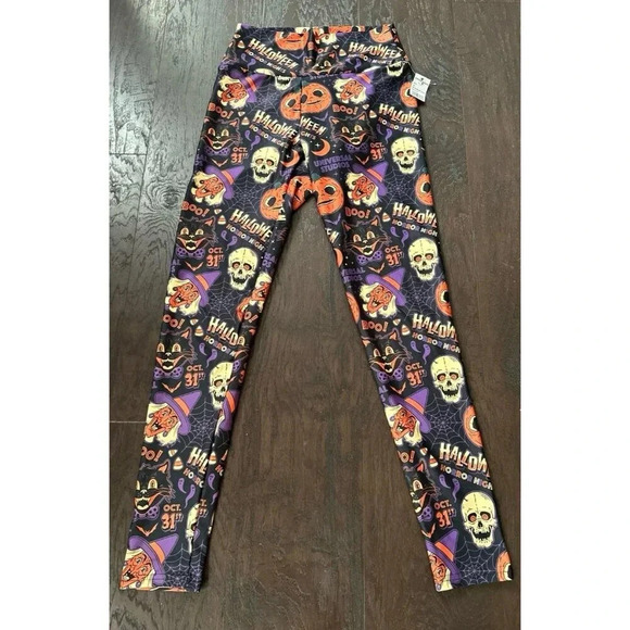 HHN Lil Boo Leggings Halloween Horror Nights Universal Studios Pumpkin Cat Witch - Picture 1 of 3
